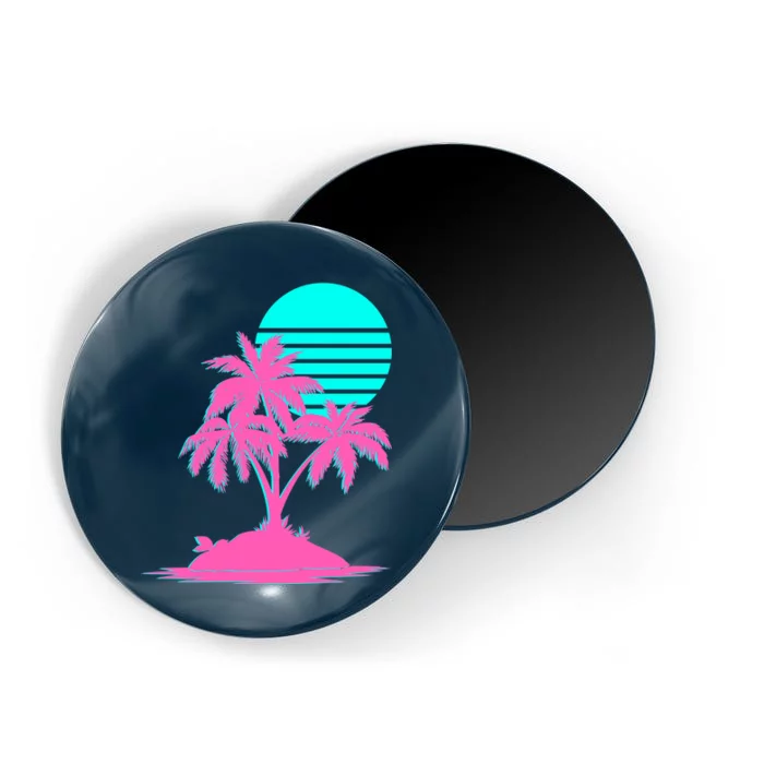 Vapor Wave Beach Magnet