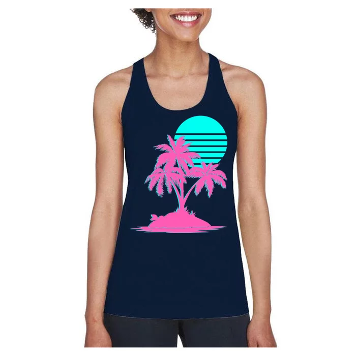 Vapor Wave Beach Women's Racerback Tank