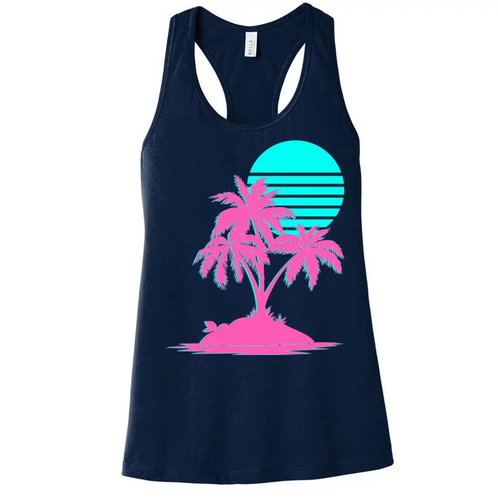 Vapor Wave Beach Women's Racerback Tank