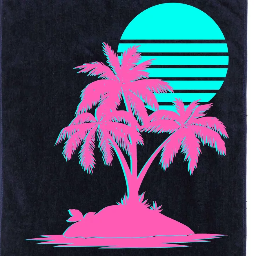 Vapor Wave Beach Platinum Collection Golf Towel