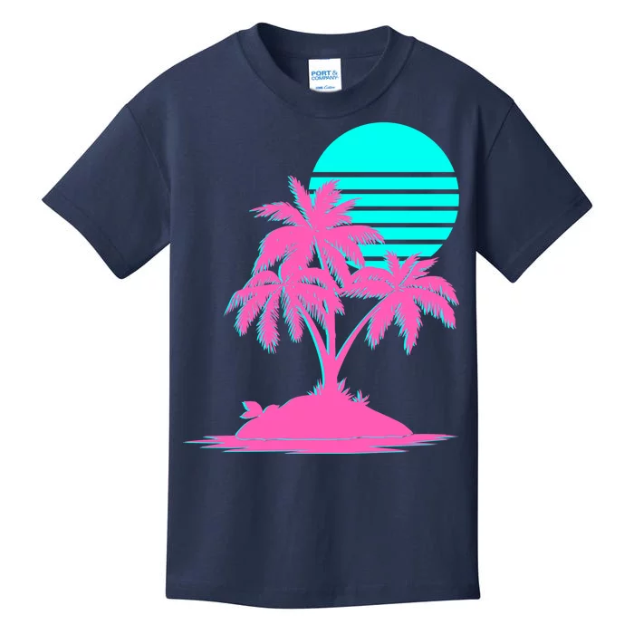 Vapor Wave Beach Kids T-Shirt