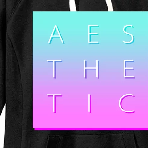 Vaporware Aesthetic Square Women's Fleece Hoodie