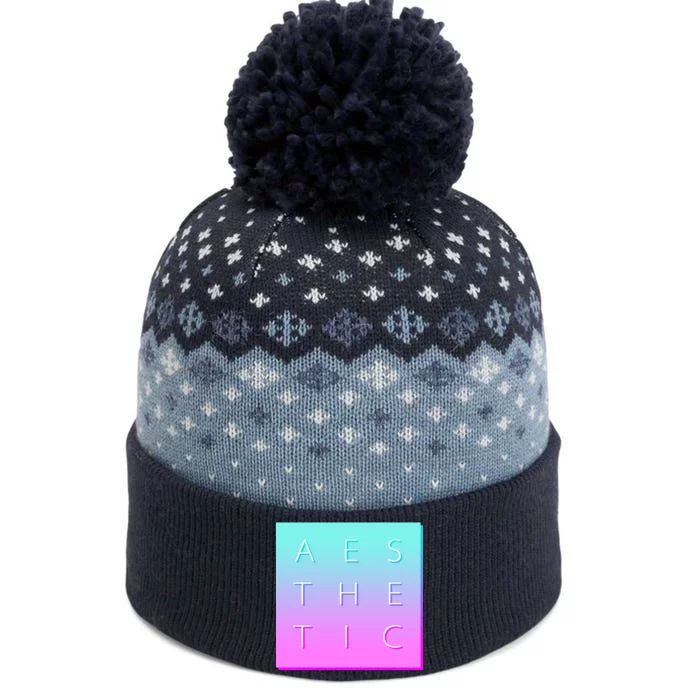 Vaporware Aesthetic Square The Baniff Cuffed Pom Beanie