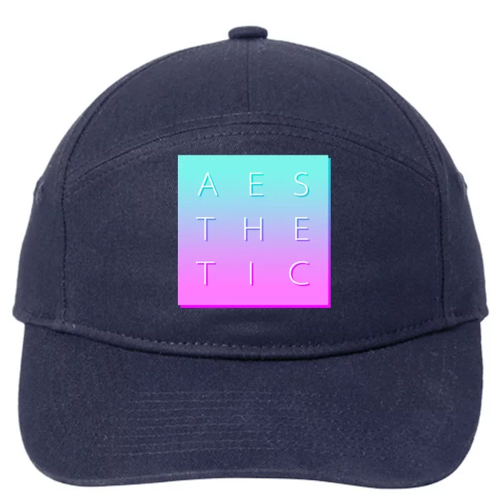 Vaporware Aesthetic Square 7-Panel Snapback Hat