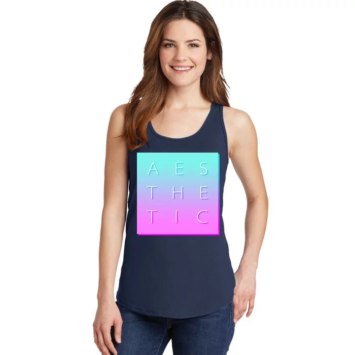 Vaporware Aesthetic Square Ladies Essential Tank