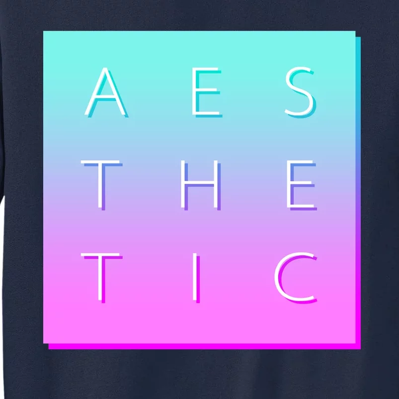 Vaporware Aesthetic Square Tall Sweatshirt