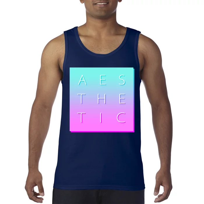 Vaporware Aesthetic Square Tank Top