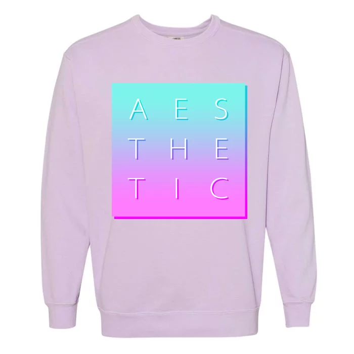 Vaporware Aesthetic Square Garment-Dyed Sweatshirt