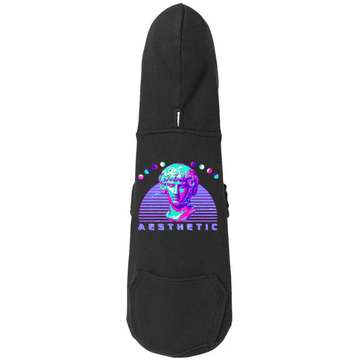 Vaporwave Aesthetic Doggie 3-End Fleece Hoodie