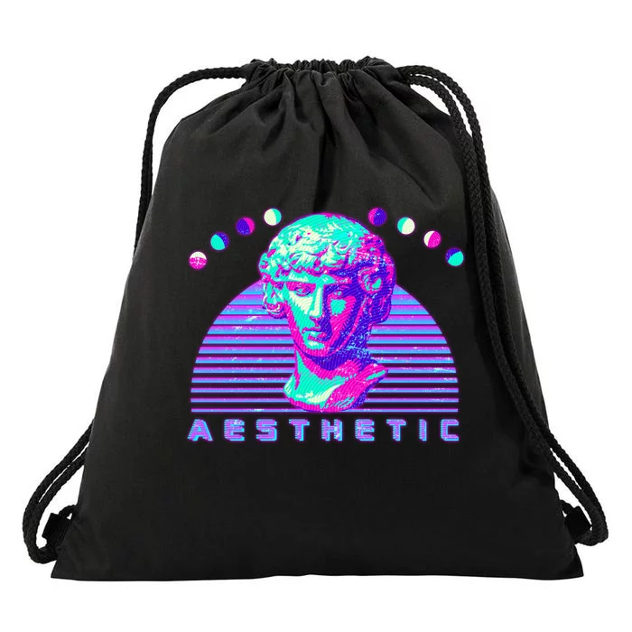 Vaporwave Aesthetic Drawstring Bag