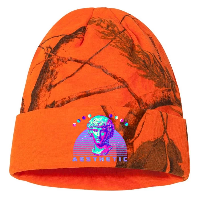 Vaporwave Aesthetic Kati - 12in Camo Beanie