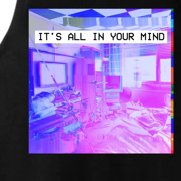 Vaporwave Room It's All In Your Mind Ladies Tri-Blend Wicking Tank