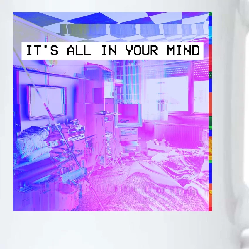 Vaporwave Room It's All In Your Mind Black Color Changing Mug