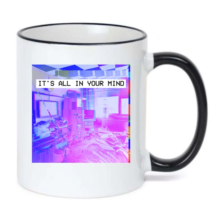 Vaporwave Room It's All In Your Mind Black Color Changing Mug