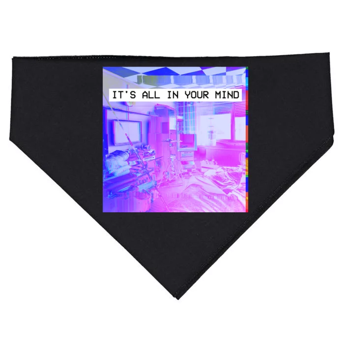 Vaporwave Room It's All In Your Mind USA-Made Doggie Bandana