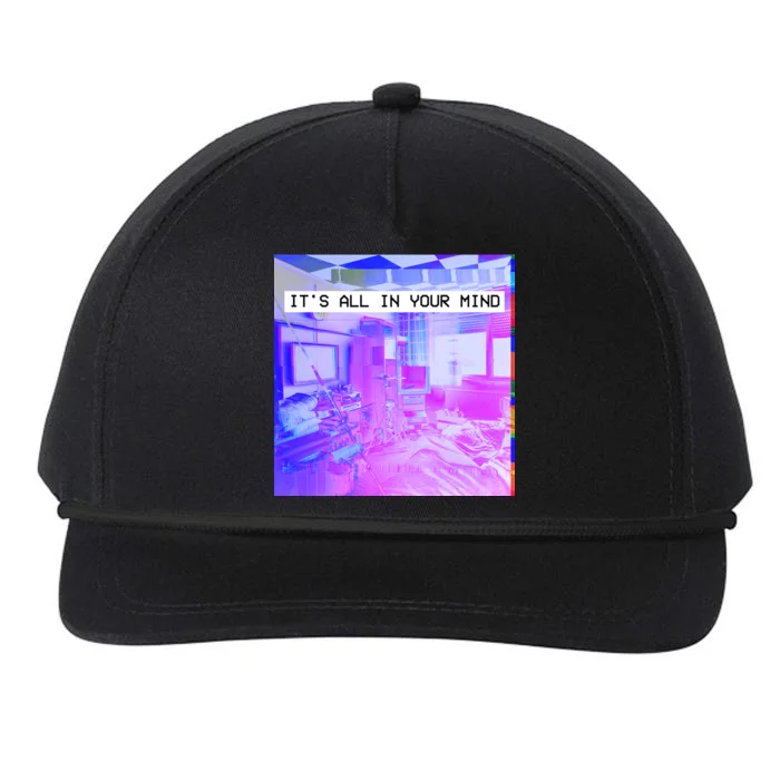 Vaporwave Room It's All In Your Mind Snapback Five-Panel Rope Hat