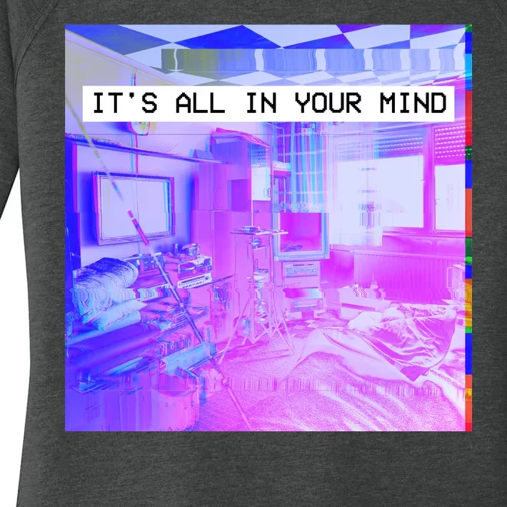 Vaporwave Room It's All In Your Mind Women's Perfect Tri Tunic Long Sleeve Shirt