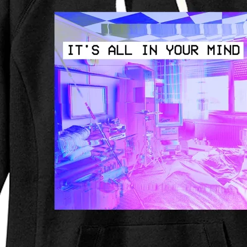 Vaporwave Room It's All In Your Mind Women's Fleece Hoodie