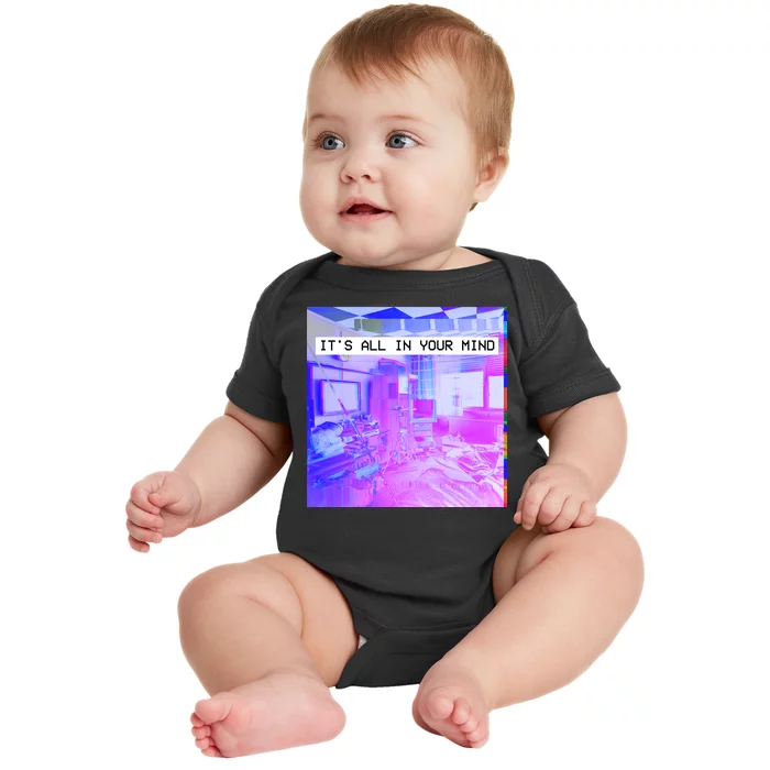 Vaporwave Room It's All In Your Mind Baby Bodysuit