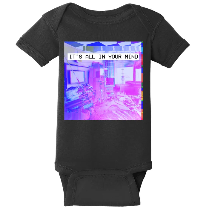 Vaporwave Room It's All In Your Mind Baby Bodysuit