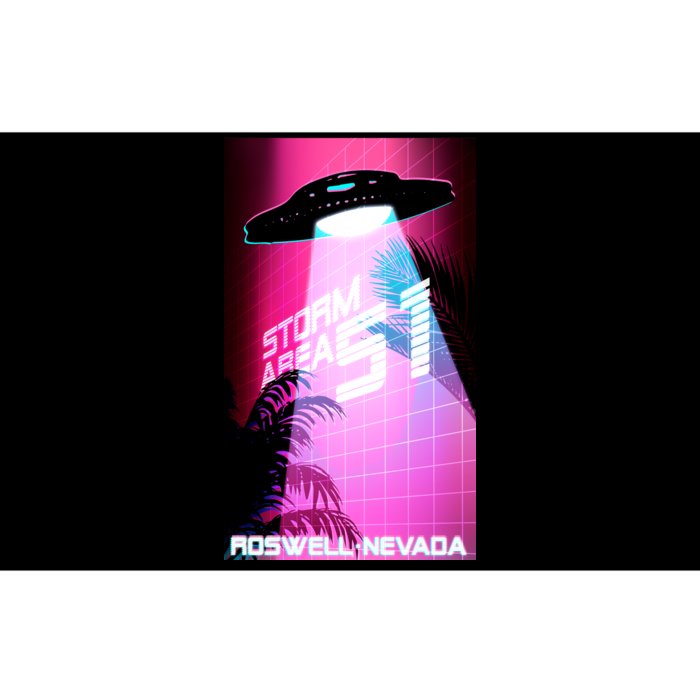 Vaporwave Storm Area 51 UFO Bumper Sticker