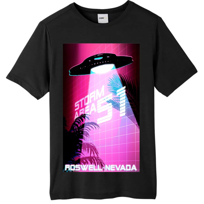 Vaporwave Storm Area 51 UFO ChromaSoft Performance T-Shirt