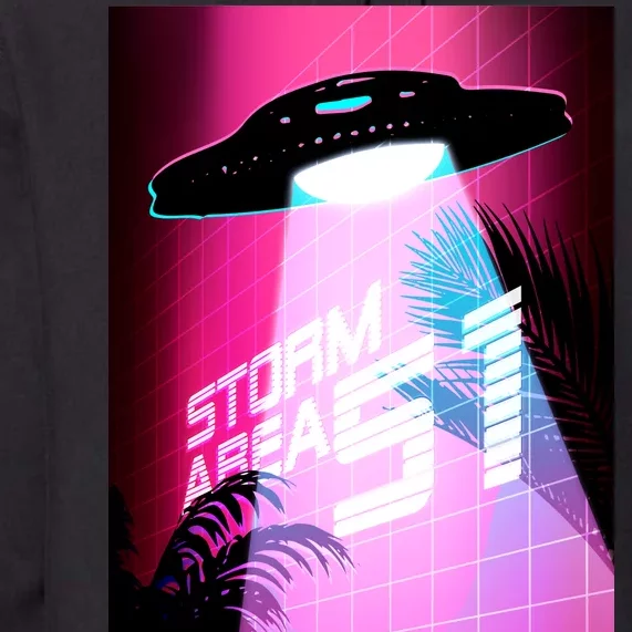 Vaporwave Storm Area 51 UFO Premium Hoodie