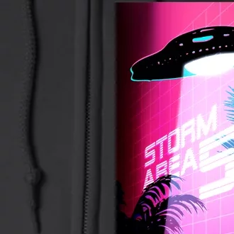 Vaporwave Storm Area 51 UFO Full Zip Hoodie