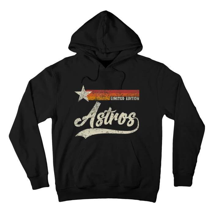 Vintage Astros Retro Style 70s 80s First Name Tall Hoodie