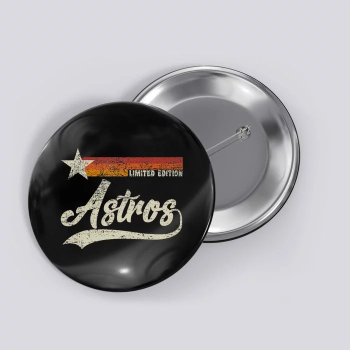 Vintage A.S.T.R.O.S Retro Style 70s 80s First Name Button