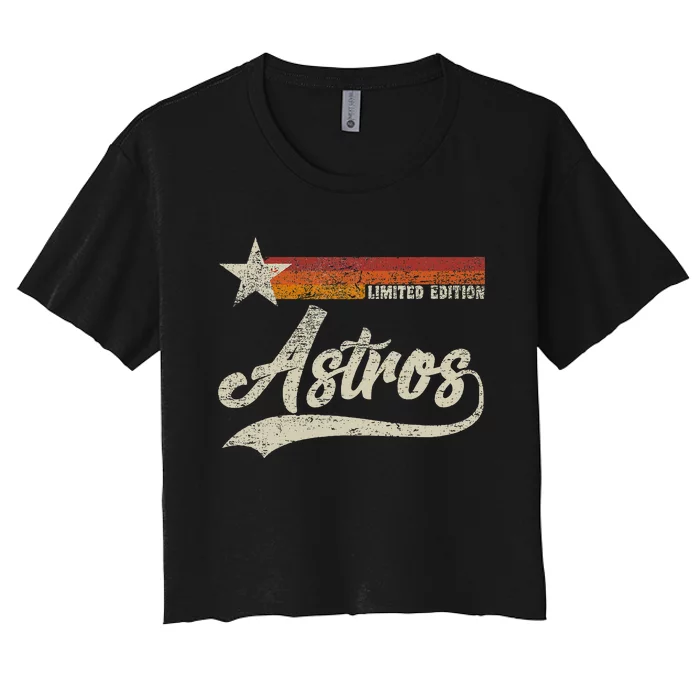 Vintage A.S.T.R.O.S Retro Style 70s 80s First Name Women's Crop Top Tee