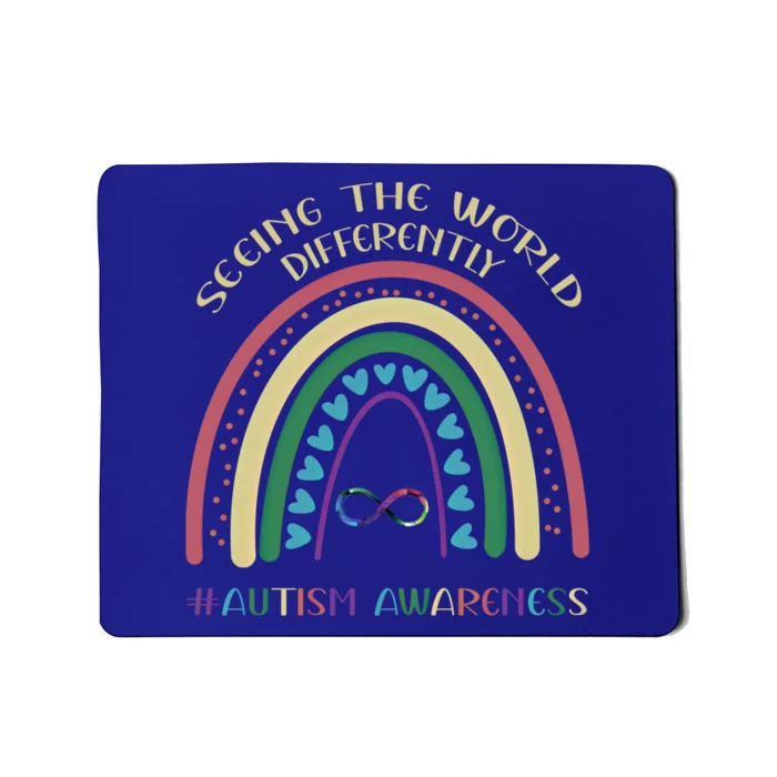 Vintage Autism Rainbow Infinity Seeing The World Differently Cool Gift Mousepad