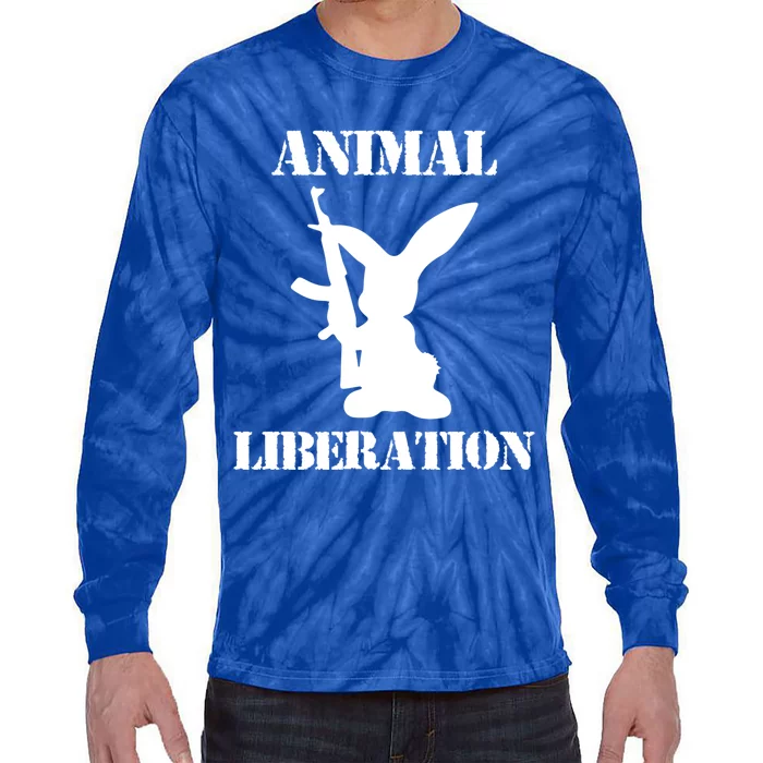 Vegan Animal Rights Liberation Animal Lover Activist Gift Tie-Dye Long Sleeve Shirt