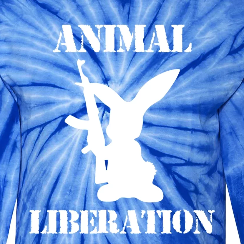 Vegan Animal Rights Liberation Animal Lover Activist Gift Tie-Dye Long Sleeve Shirt