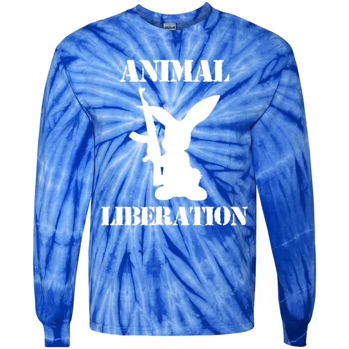 Vegan Animal Rights Liberation Animal Lover Activist Gift Tie-Dye Long Sleeve Shirt