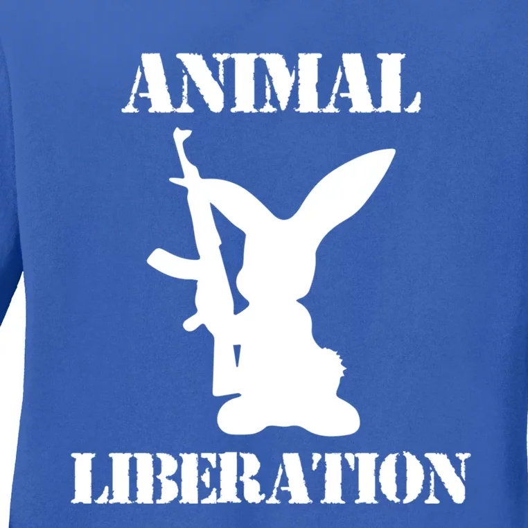 Vegan Animal Rights Liberation Animal Lover Activist Gift Ladies Long Sleeve Shirt