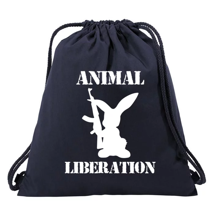 Vegan Animal Rights Liberation Animal Lover Activist Gift Drawstring Bag