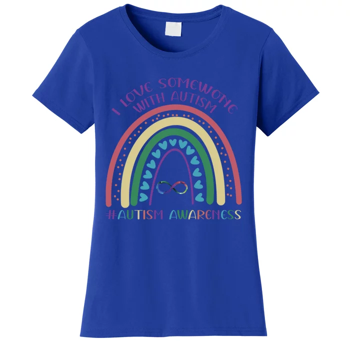 Vintage Autism Rainbow Infinity I Love Someone With Autism Gift Women's T-Shirt