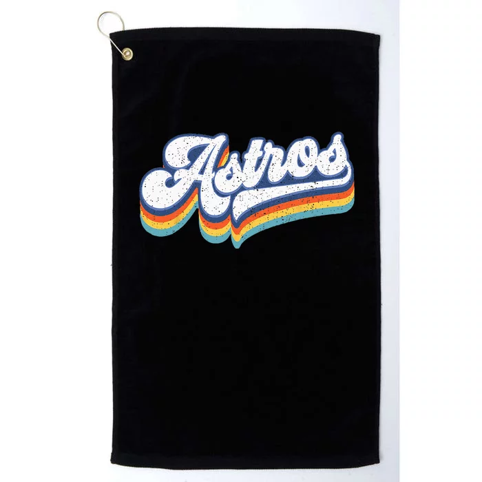 Vintage Astros Retro Style 70s 80s First Name Platinum Collection Golf Towel