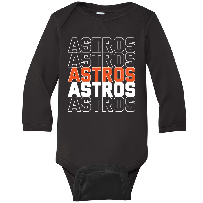 Vintage Astro Retro Style 70s 80s First Name Baby Long Sleeve Bodysuit