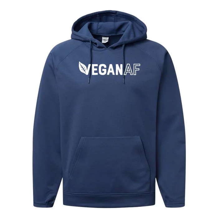 Vegan AF Shirts For Men Women Funny Vegetarian Gift Veganism Performance Fleece Hoodie