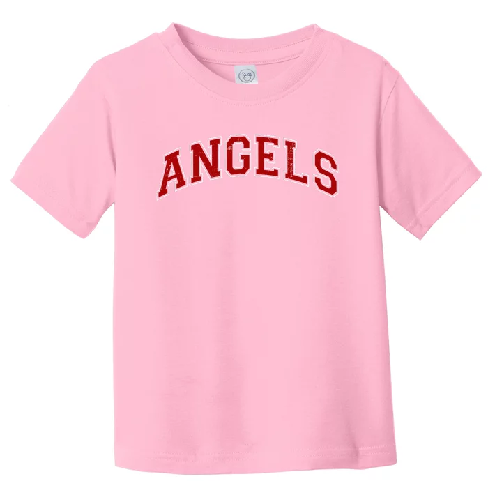 Vintage Angels Sports Name Athletic Text Arch Gift Toddler T-Shirt