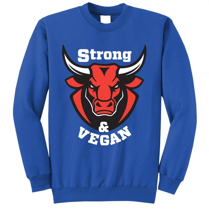 Vegan And Strong Plant Based Workout Graphic Gift Tall Sweatshirt