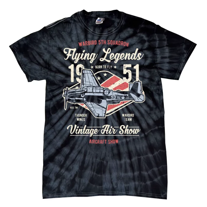 Vintage Air Show Aircraft Show Tie-Dye T-Shirt