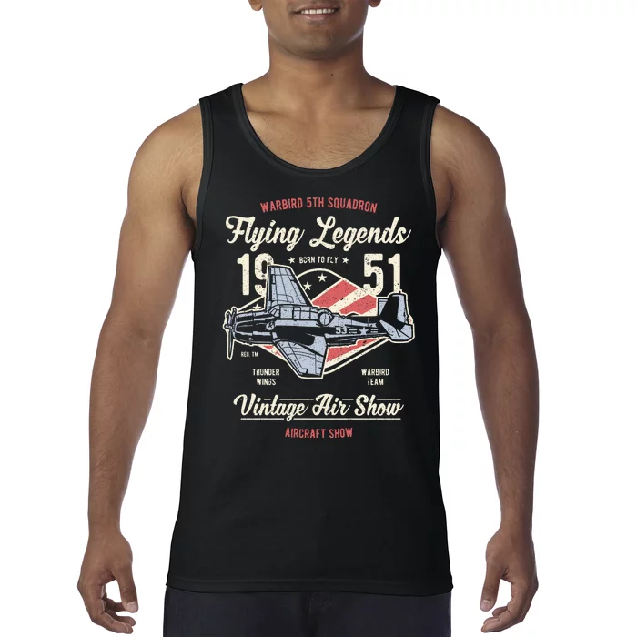 Vintage Air Show Aircraft Show Tank Top