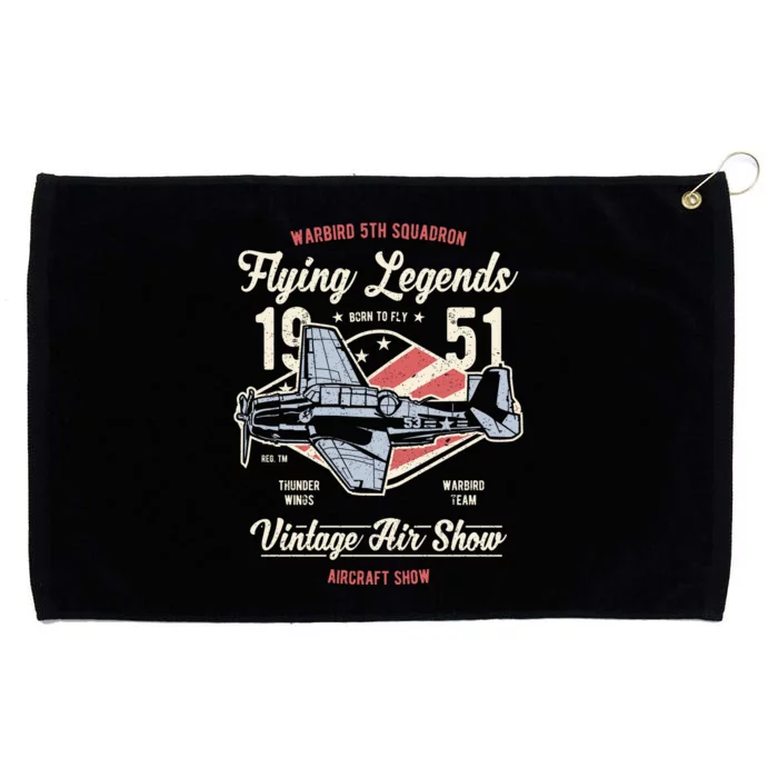 Vintage Air Show Aircraft Show Grommeted Golf Towel