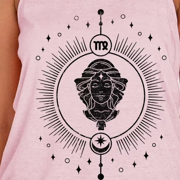 Virgo Astrology Sign Horoscope Zodiac August September Gift Women's Knotted Racerback Tank