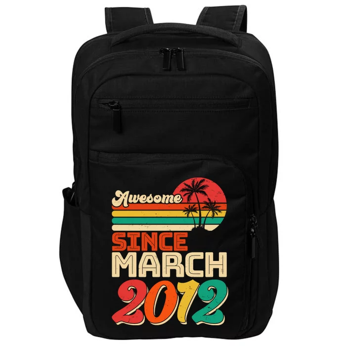 Please Delete! Vintage Awesome Since March 2012 Ten 10 Year Old Birthday Impact Tech Backpack