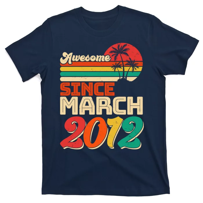 Please Delete! Vintage Awesome Since March 2012 Ten 10 Year Old Birthday T-Shirt