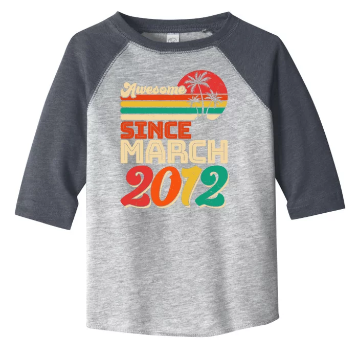 Please Delete! Vintage Awesome Since March 2012 Ten 10 Year Old Birthday Toddler Fine Jersey T-Shirt